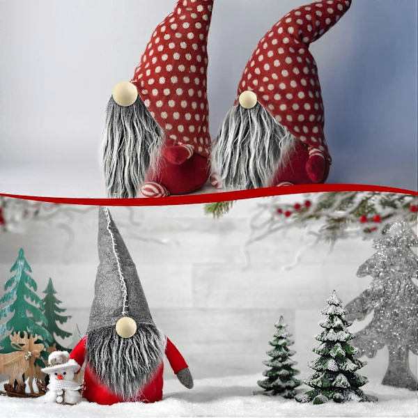 12 stk. Gnomet Skæg til Håndværk Kunstig Pelsstof Forudskåret Gnomer Skæg Håndlavet Dværg Skæg 12 stk. Trækugler til Julepynt