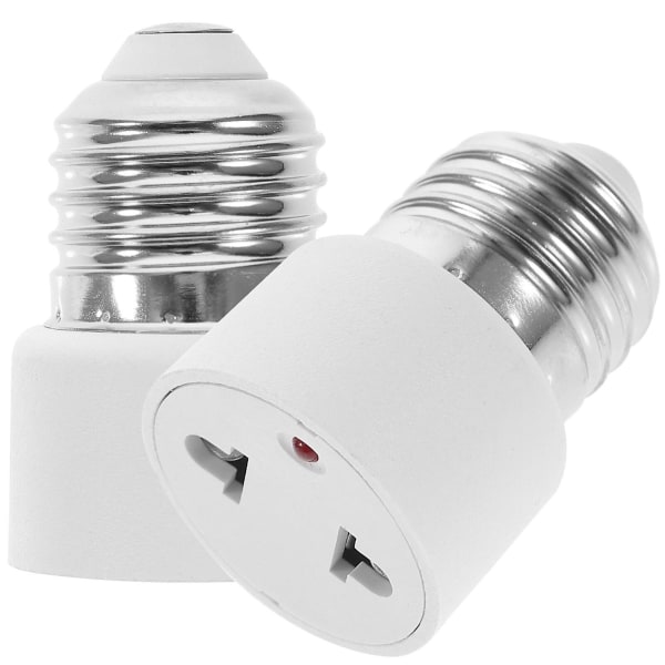 2 stk. Lysfatning til Stikadapter E27 Fatning til 2-polet Lysfatning Udtag [C] As Shown 5X3.2cm