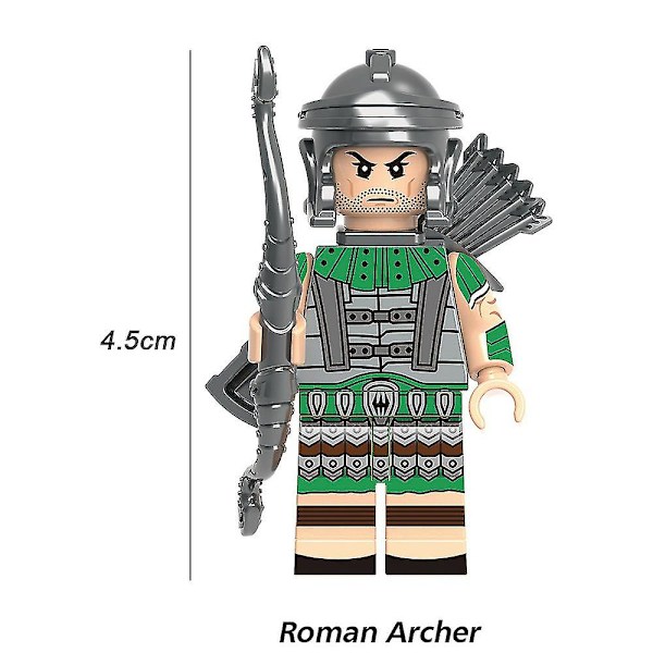 8-pack Medeltida Mini Riddare Actionfigurer Soldat Byggklossar Set, Samlarobjekt Armé Män Leksakssats Dekoration Födelsedagspresenter