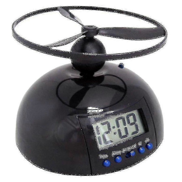 Flygande väckarklocka med LED-display, digital väckarklocka, snooze-funktion, flygande helikopterpropeller