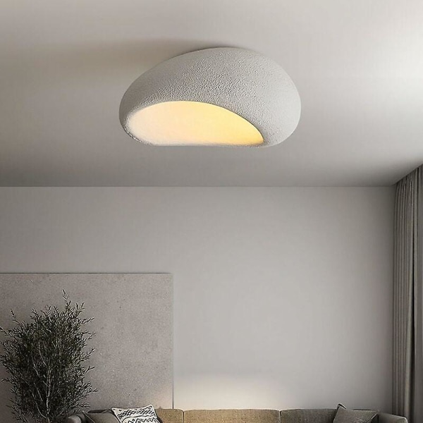 Modern minimalistisk taklampa, Wabi-Sabi Style Resin taklampa, (Färg: Vit, Storlek: 30CM)