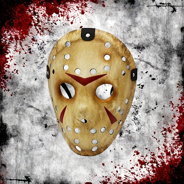 2 stycken Jason-inspirerade hockeymasker, PP-material, monstertema, Halloweenmasker för par kostymfest, cosplayrekvisita
