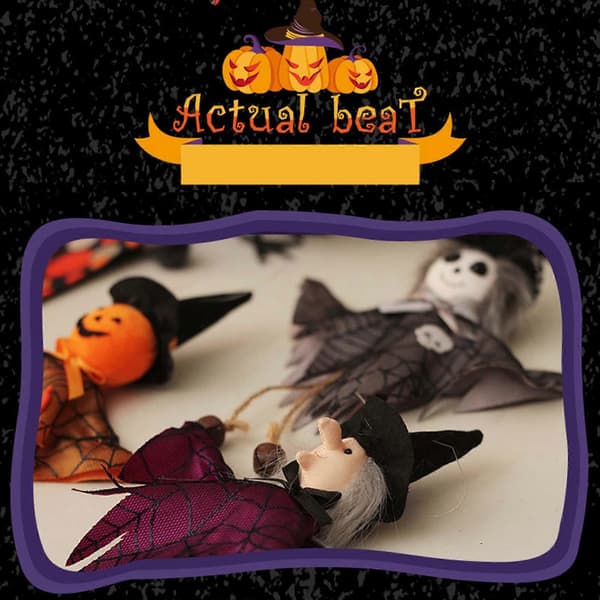 Pumpa Halloween Ornament - Spöke Häxa Design - 1st