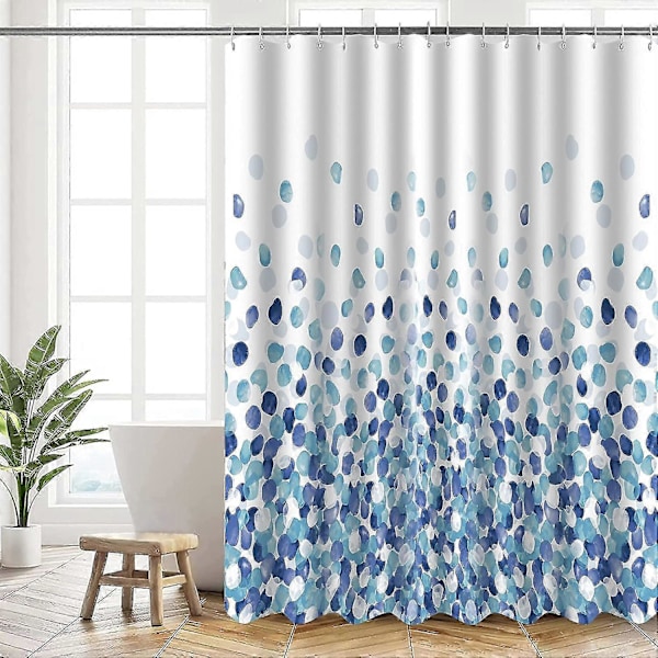 Bruseforhæng, Bruseforhæng 180x200 Cm, Maskinvaskbart Polyester Bruseforhæng Med Vægtede Bundkant Og 12 Kroge