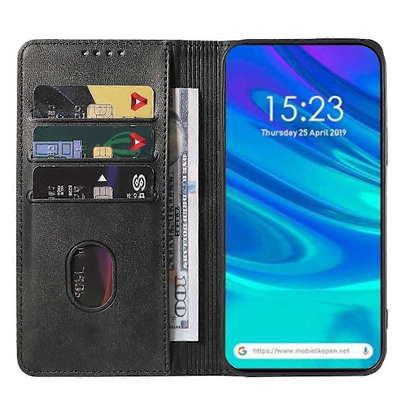 Läderfodral med magnetiskt stängning för Huawei P Smart Z Black