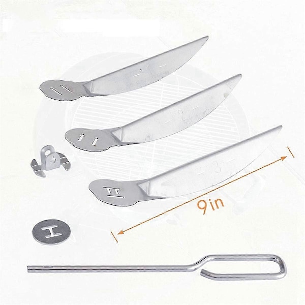22-1/2-tommer One-Touch rengøringssystem kit kompatibelt med Weber grilldele (C)