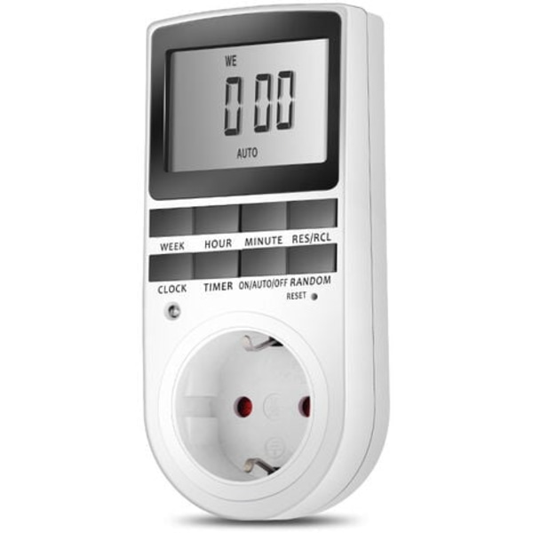 Smart Socket Timer, 7-dagers programmerbar, 230V/16A