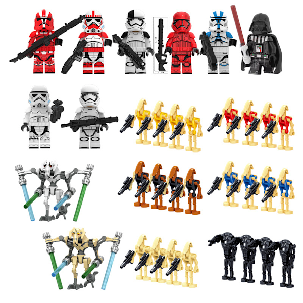 Star Wars 34 Delar Monteringsbara Byggklossar (C)