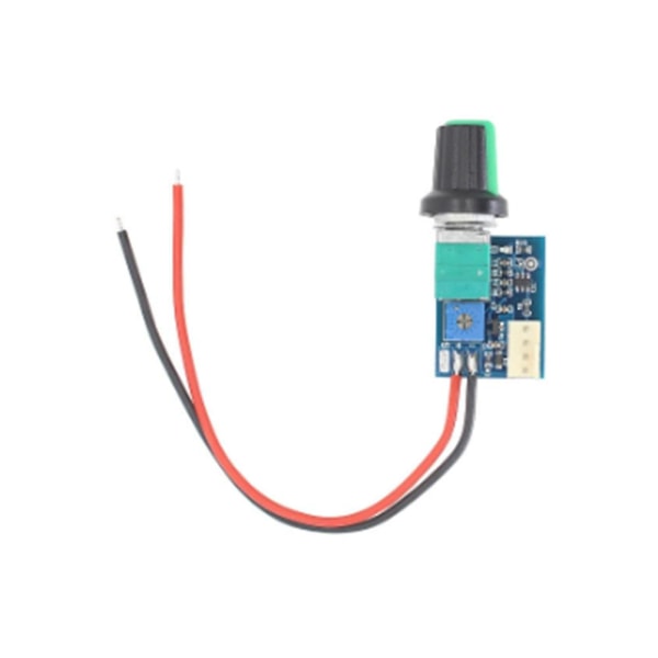 Dc 12v Justerbar 0%-100% Pwm fläkthastighetskontroll med rattbrytare 4-tråds fläkthastighetsregulator NoiseC[C] As Shown