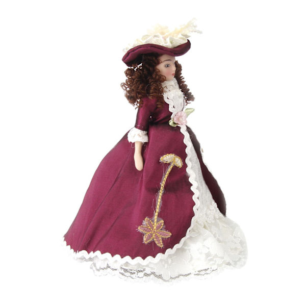 Sæt af 3 stk. 1/12 Dukkehuss Miniature Porcelænsdukker Klassiske Damefigurer[C]