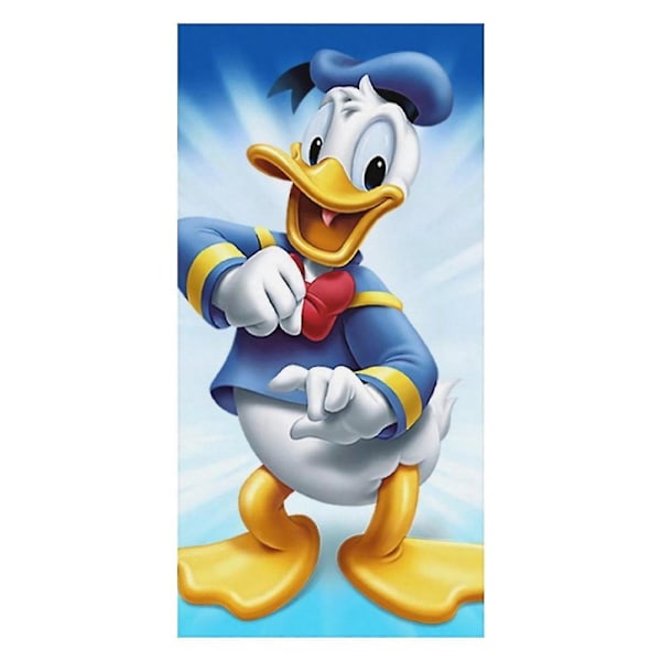 i22 Donald Duck Oversized Dobbeltsidet Plys Strandhåndklæde, Stor Størrelse Pool Håndklæde, Sandtæt, Hurtigtørrende, Kompakt, Blød, Absorberende cvv22