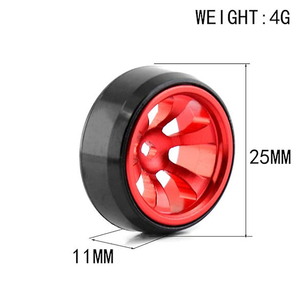 Hårda Plastdäck Metallfälg för 284131 K969 K989 Mini-z 1/28 RC Bil Uppgraderingar Delar, 2