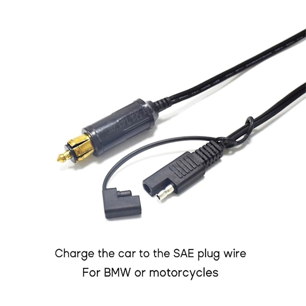 Motorcykel DIN Hella Powerlet-kontakt till SAE-adapterkontakt Förlängningskabel 35cm