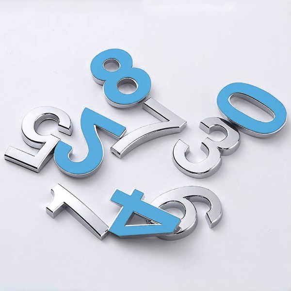 10 stk Selvklebende 3D Husnummer Postkasse Adresse Nummer 0-9 (svart) (yu-1) [C] color 7