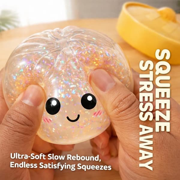 Glitter Dumpling Squishy Mini Lelu 2026 Fidget Sensorinen Lelu Täytettävä Ilmapumpulla[C]