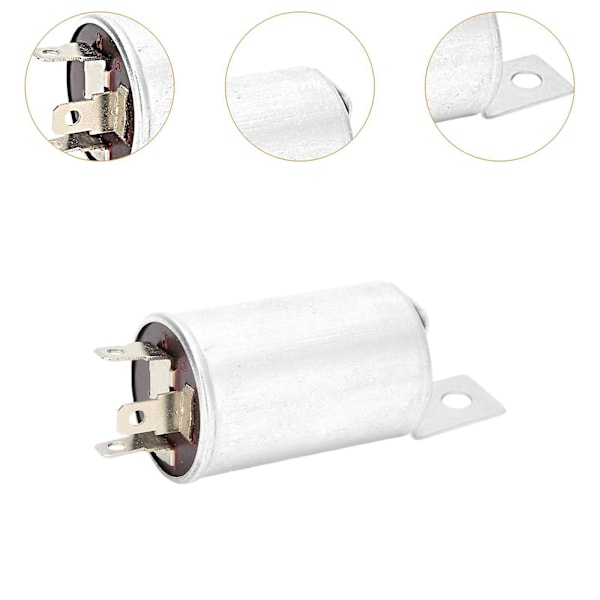 12V 3-stifts elektroniskt blinkrelä 502096 Aluminium för Fiat Lättviktigt Silverfärgat (C)