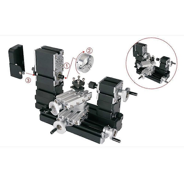 Z044MT Metall 2-Positions Verktygsstolpe Svarv Verktygsstöd Fäste Metall Roterande Svarvtillbehör (C)
