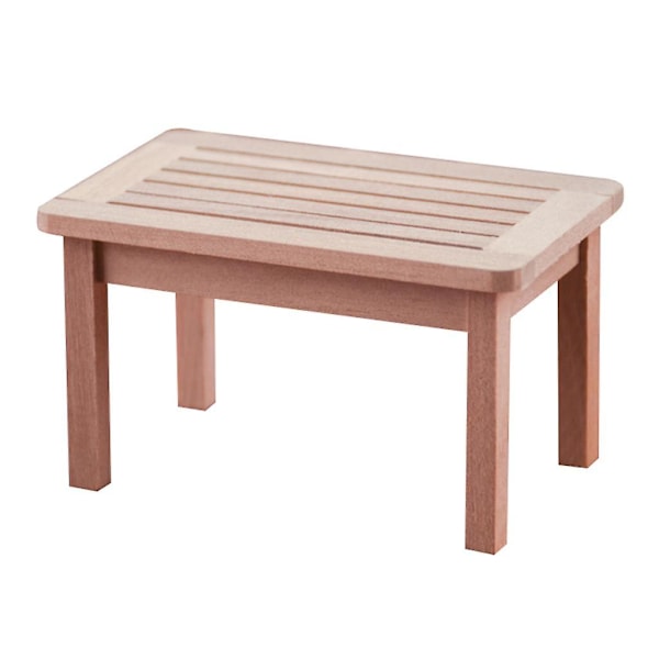 4x1:12 Skala Mini Massivt Te Bord Dockhus Miniatyrer Möbler Modell Tillbehör (C)