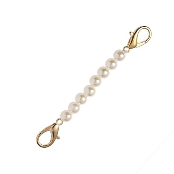 Pärlväskkedja Slitstark DIY Pärlkedja för Handväska Kedjor Tillbehör 15cm / 5.9in Vit[C]