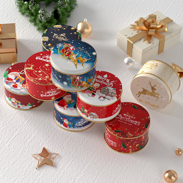 Julgodisburkar Dekoration Julgodis Cookie Förpackningsburk Cand