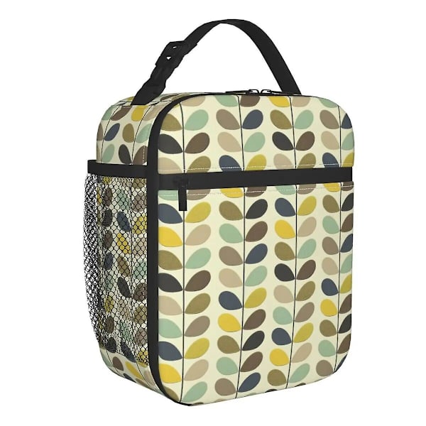 Orla Kiely Termoslunchväska med Flera Stjälkar Blommor Skol Skandinavisk Stil Vattentät Termisk Kylare Bento Box Kvinnor Barn[C] QCBQ-19842 26x21x11cm