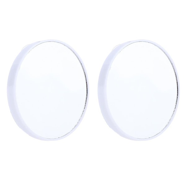 2x2x Rejse Væg Sugekop Spejl 10X Forstørrende Makeup Kosmetisk Soveværelse Spejle Hvid (C)
