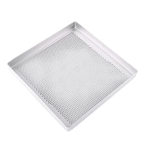 Kvadratisk Aluminiumlegerings Non-stick Kage Cookies Perforeret Bakke Ovn Bageform-ZZY
