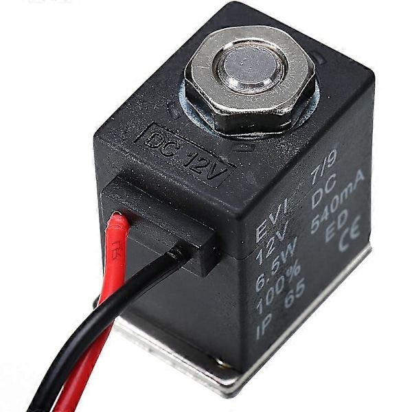 1 stk 1/4 tommers NPT 2-veis Normalt Lukket Ventil 12V Pneumatisk Aluminium Elektrisk Solenoid Luftventil