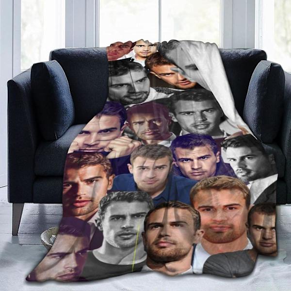 Theo James Filt Pläd - Supermjuk Mikrofiberfilt, Varm och Mysig Plush Present för Rum, Soffa, Kontor, Säng, Bil, Camping, Soffan, Strand
