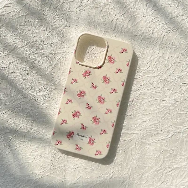 Vackert Blommönster Telefonfodral för iPhone 15 14 13 12 11 Pro Max XS XR 7 8 Plus SE2022 Mjuk Silikon iPhone XS Max