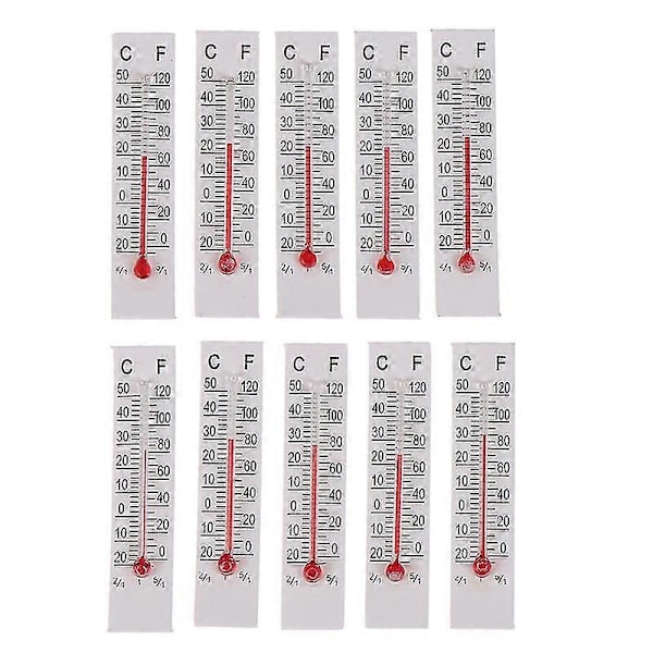 10 kpl 5cmx1.1cm Pieni Paperi Pahvi Lämpömittari Sisätiloihin -20-50 Celsius (C)