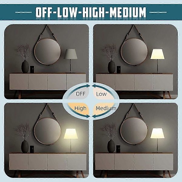 Touchlampa-brytare 2-pack, Touchlampa-kontrollmodul för dimbara LED-lampor, Glödlampor, Ersättningsbrytare K
