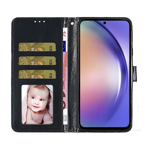 Glitter Puder Flip Läder Telefonfodral För iPhone 16e I6(FCC)