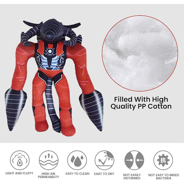 Skibid Toilet Plussj, 2024 Ny Oppgradering Titan Drillman Plussj Leke, SkibidToilet Boss Drill Man Speakerman Camaramen Plussj Leke