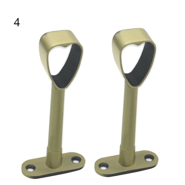2 stk. Legering Garderobestang Takmontert Brakett Klesstativ Holder Spak Flens Jikaix[C]