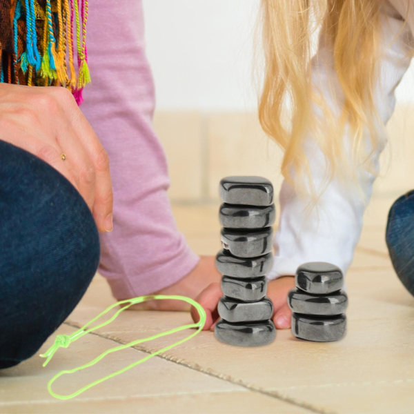 Effektschackset Utbildande Damspel Kreativt Schackbrädespel 10 Schackpjäser för Utomhussamlingar inomhus Black 12cmx10cmx4cm