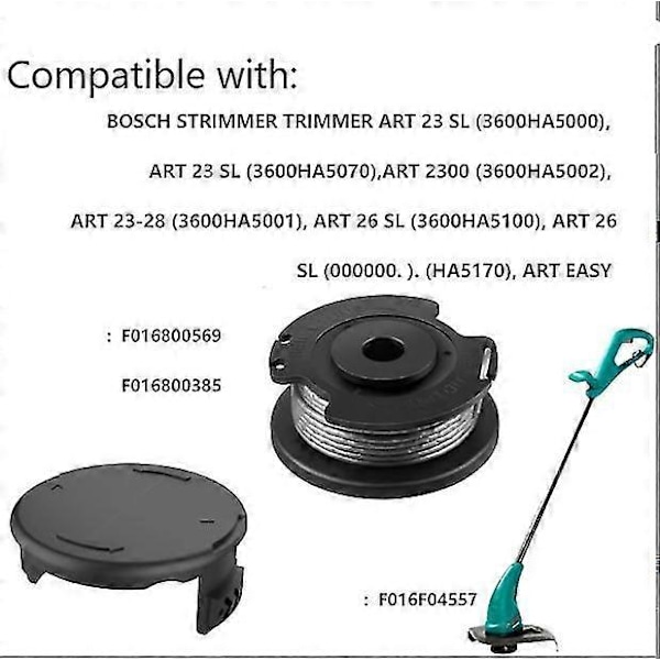 Trimmerspole för Bosch ART 23 SL/2300/23-28/26 SL/EASY grästrimmer (C)