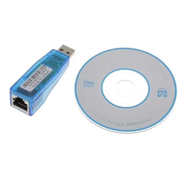 Blå USB 2.0 Ethernet 10/100 Nätverks LAN RJ45 Adapterkort (C)