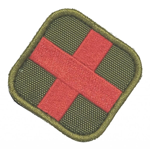 50 x 50mm Krog & Løkke Medic Førstehjælp Røde Kors Patch Tan (C)
