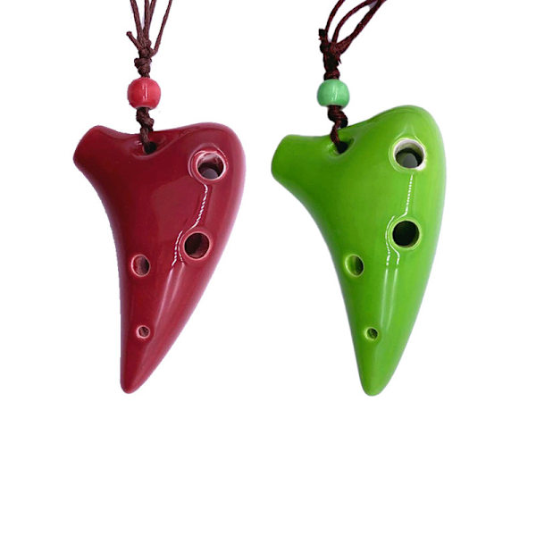 Mini Ocarina för Nybörjare, 2 Stycken med Snöre