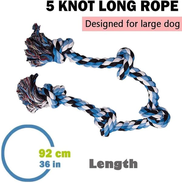 Robust tyggelegetøj til store til mellemstore hunde, 92 cm, 5 dele