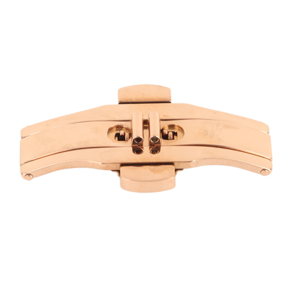Armbandslås Fjärilslås Roséguld Högpolerad Rostfritt Stål Dubbel Tryckknapp Vikbart Deployment Spänne[C]