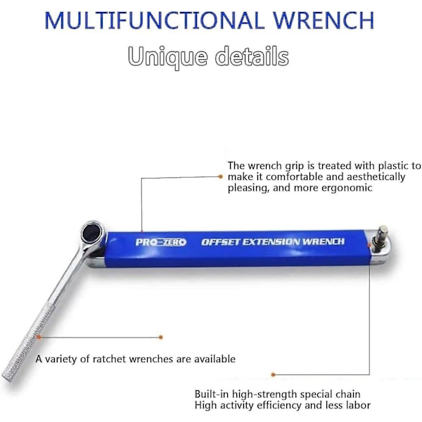 Pro Zero Offset Forlengelsesnøkkel Ny Impact Multifunksjonell Drivadaptere 1 stk[C]