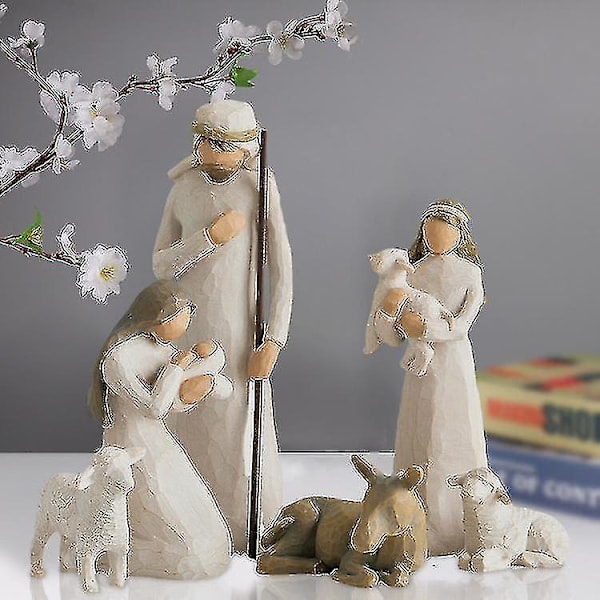 (6 st) Set med 6 figurer från julkrubban