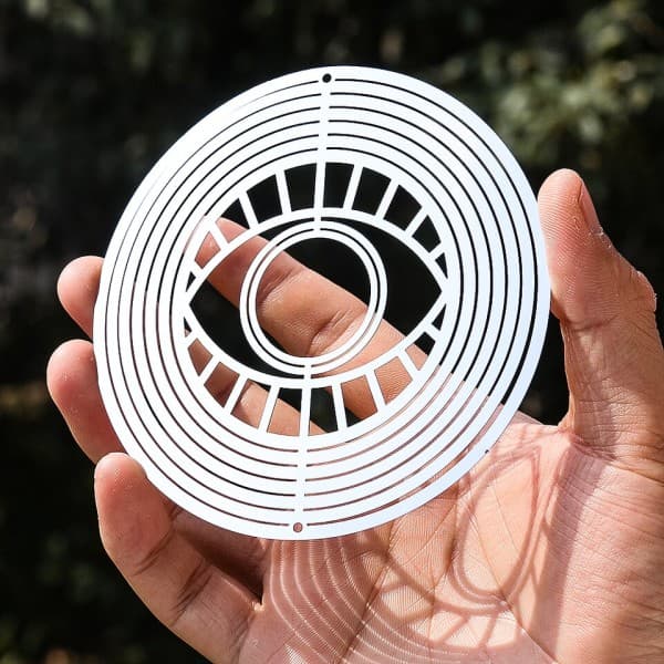 Tyrkisk Devil Eye Vindspinner Fanger Sublimering 3D Speilrefleksjon Roterende Vindklokke