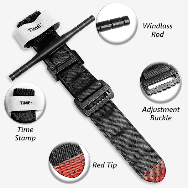 Tourniquets, Militär Nöd Tourniquets För Strid, Taktiska Hemostatiska Tourniquets Enhands Applicering För Utomhus Nöd(4-pack) WG[C]