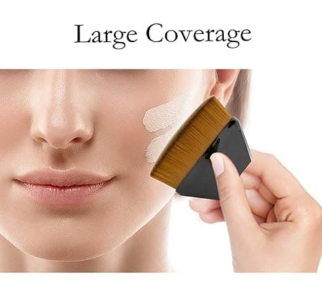 Foundation Makeup Brush - Flat Kabuki Brush for Blending Liquid, C