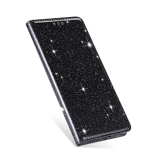 För Samsung Galaxy A40 Ultratunt Glitter Magnetiskt Horisontellt Flip Läderfodral med Hållare & Kortfack I6(FCC)