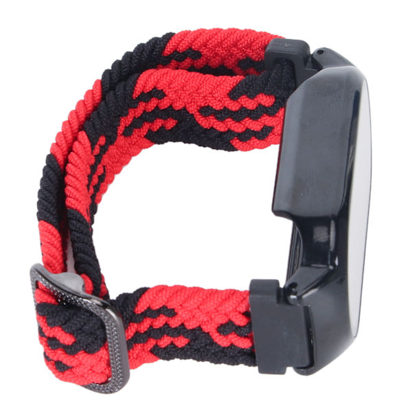 3 i 1 Urremme Skærmbeskytter Etui Udskiftningsrem Beskyttelsesfilm Etui til Mi Band 7 Sort Rød Rem Sort Skal[C]