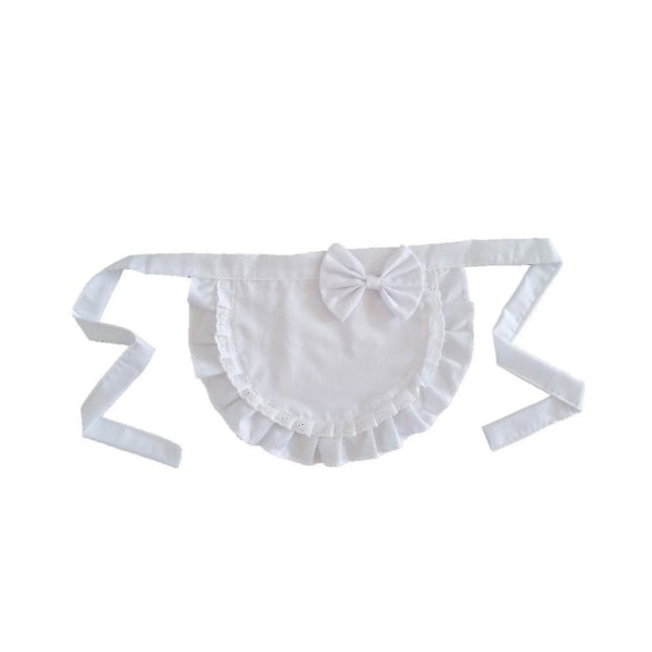 Retro Förkläden Midje Förkläde Midje Förkläde För Flickor  Smal Kostym  Vit Bomull  Halv Förkläde  Fest Hot[C] White